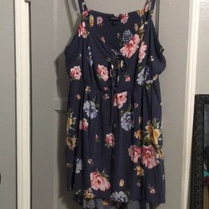 NWOT Torrid Floral Challis Hi-Lo Babydoll Top